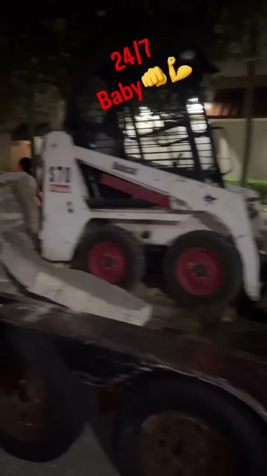 Late-night demolition